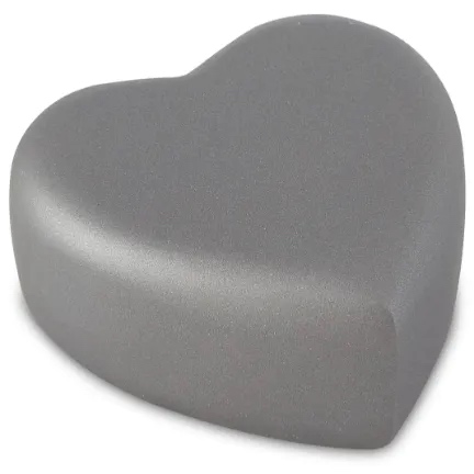 Ashen Pewter Heart Keepsake Urn