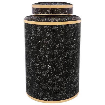 Midnight Swirl Cloisonne Urn